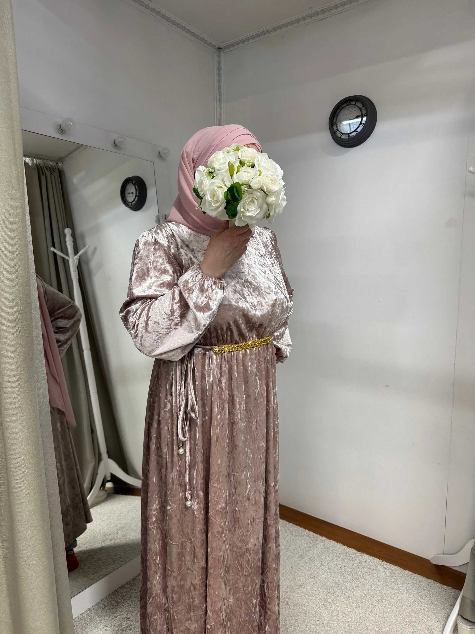 картинка Велюр Пудра (по бокам завязки) от магазина Одежда+